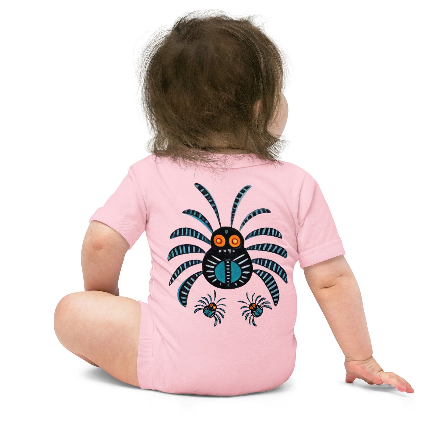 Striped Spider Critter #02 Baby short sleeve one piece