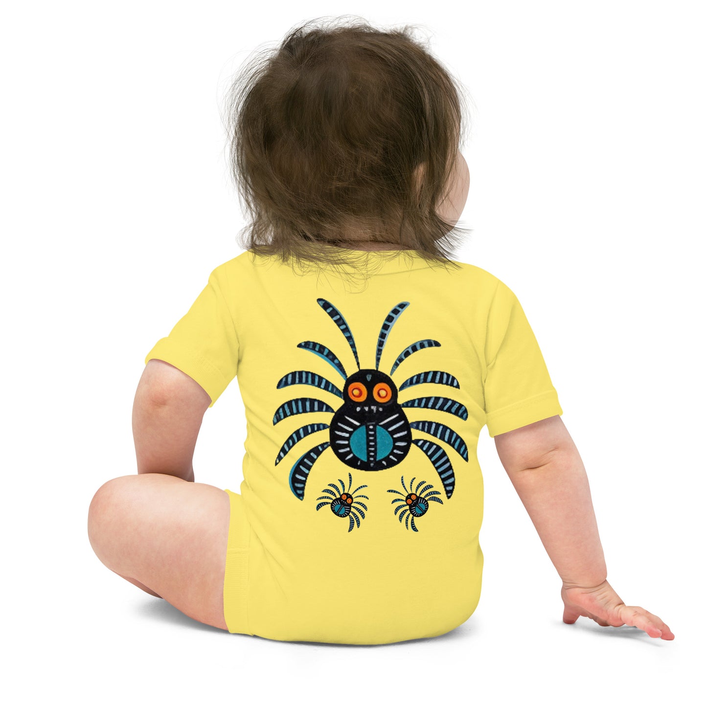 Striped Spider Critter #02 Baby short sleeve one piece
