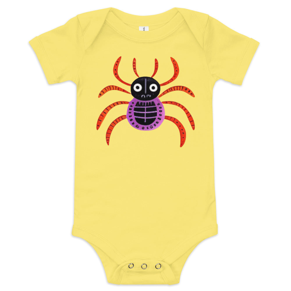 Striped Spider Critter #01 Baby short sleeve one piece