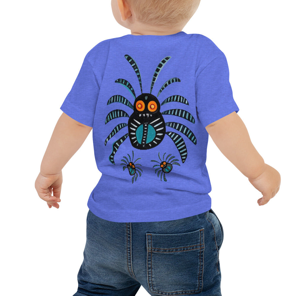 Striped Spider Critter #02 Baby Jersey Short Sleeve Tee