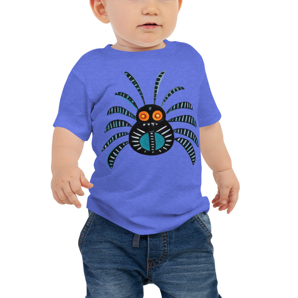 Striped Spider Critter #02 Baby Jersey Short Sleeve Tee