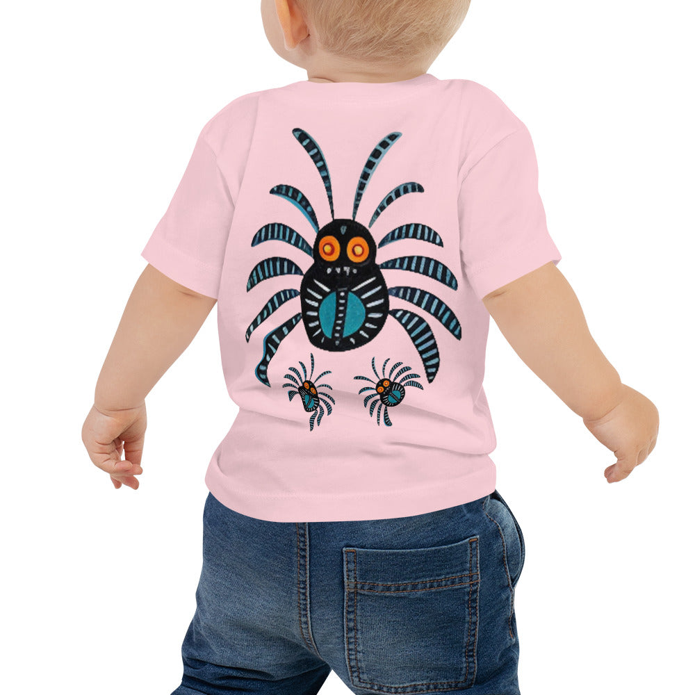 Striped Spider Critter #02 Baby Jersey Short Sleeve Tee