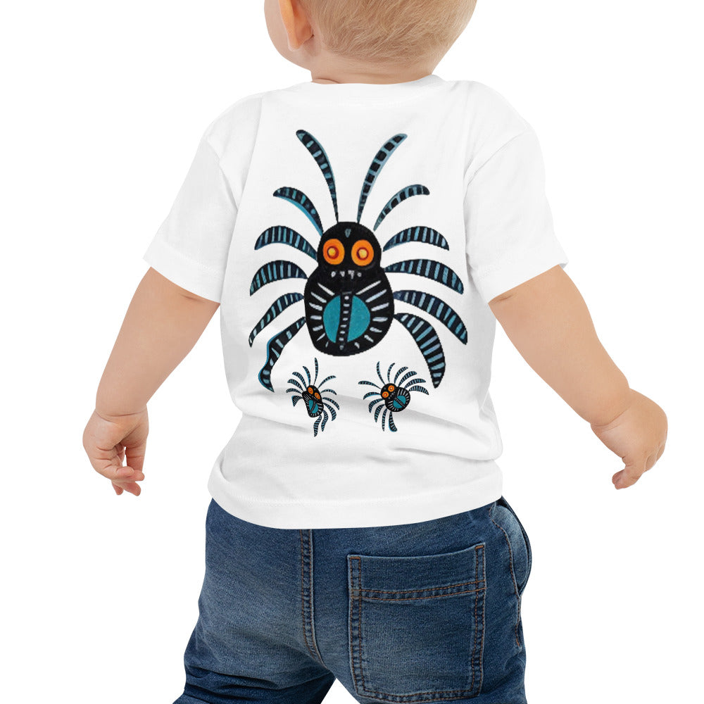 Striped Spider Critter #02 Baby Jersey Short Sleeve Tee