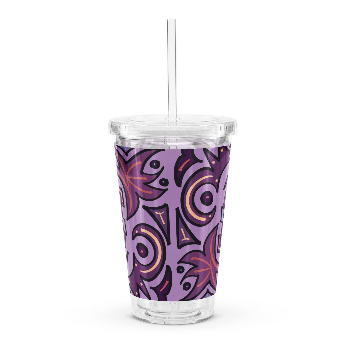 Clear plastic tumbler Raspberry Punch