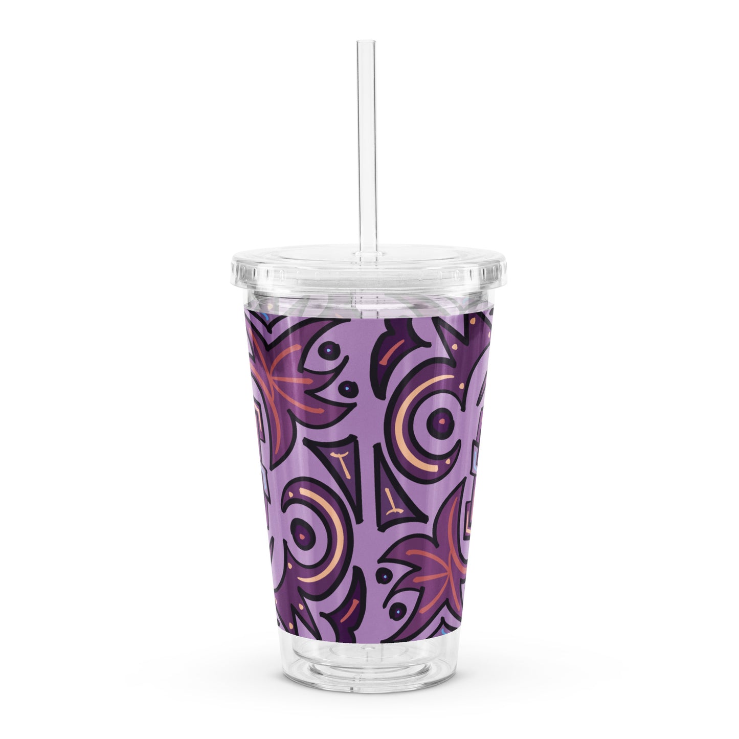 Clear plastic tumbler Raspberry Punch