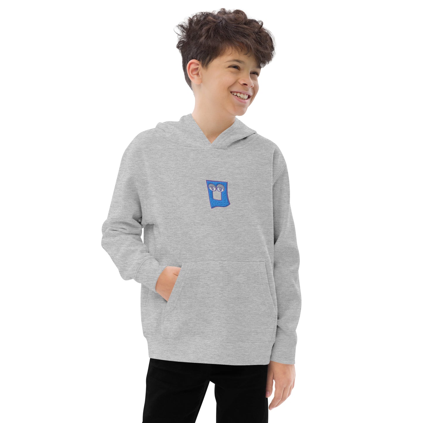 AEIOU "O" Embroidered Kids fleece hoodie