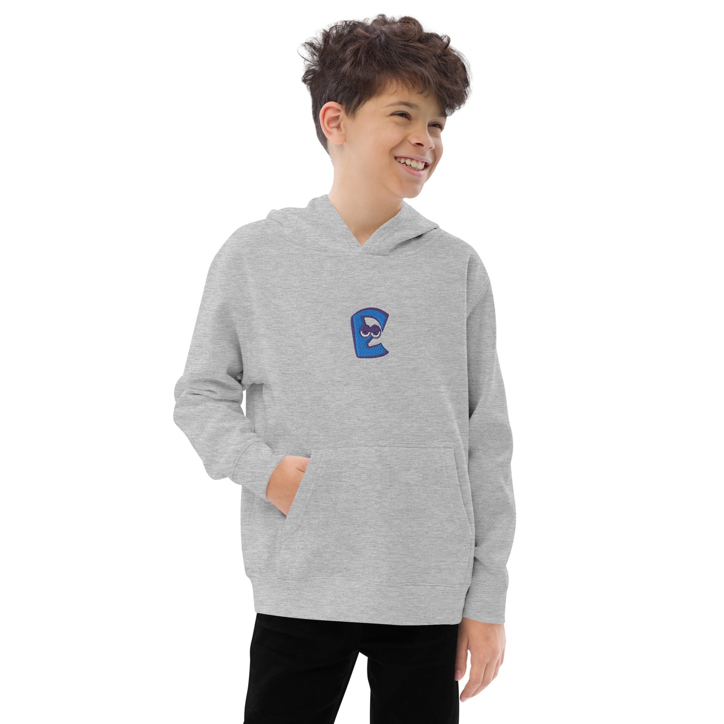 AEIOU "E" Embroidered Kids fleece hoodie