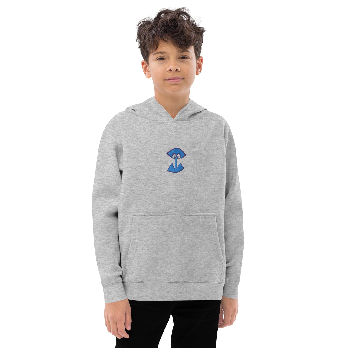 AEIOU "I" Embroidered Kids fleece hoodie