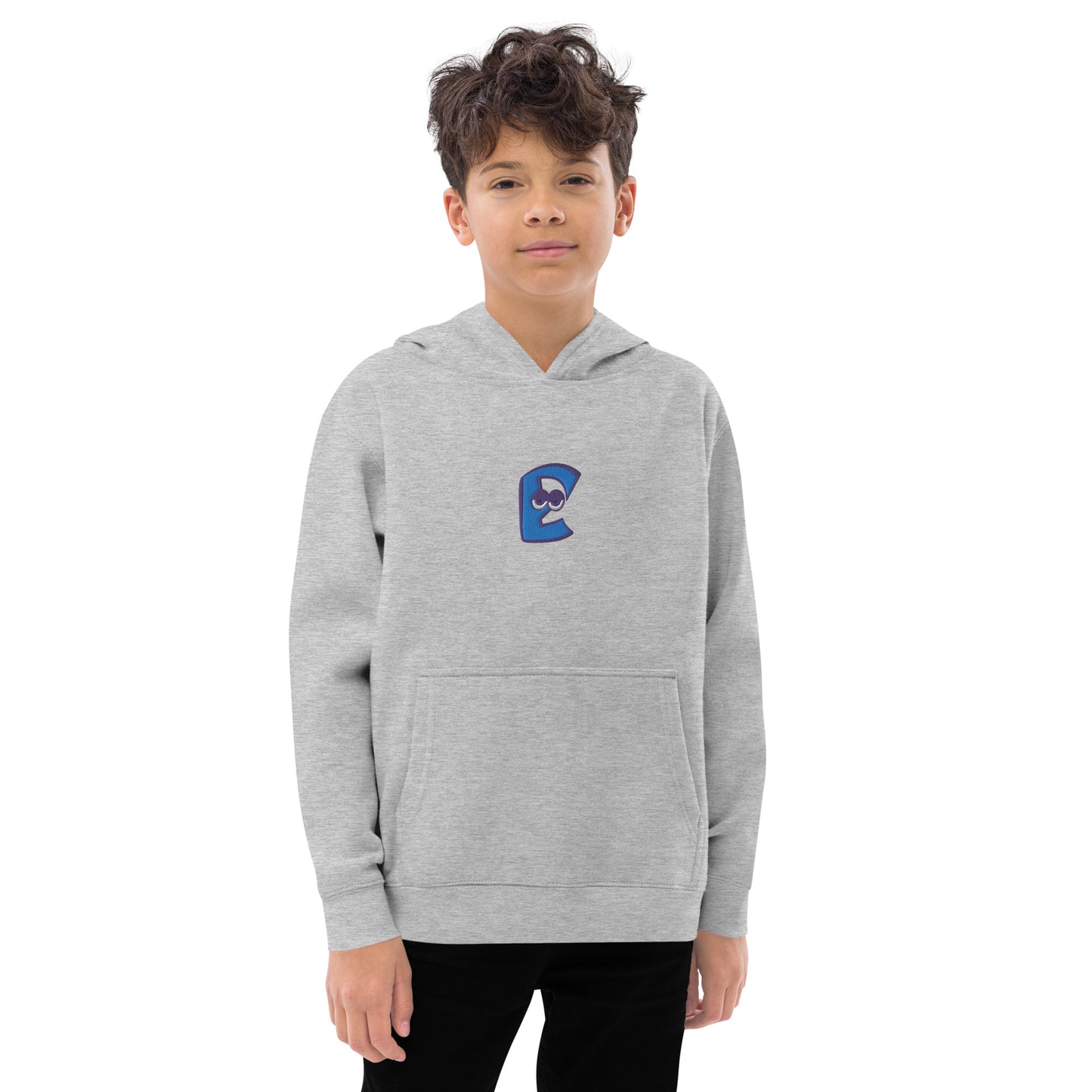 AEIOU "E" Embroidered Kids fleece hoodie