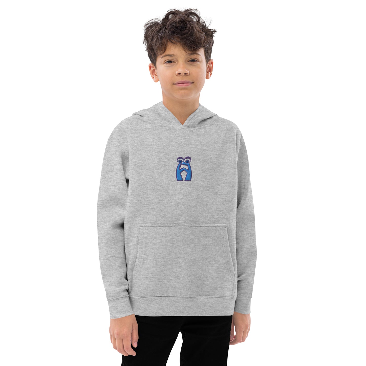 AEIOU "A" Embroidered Kids fleece hoodie