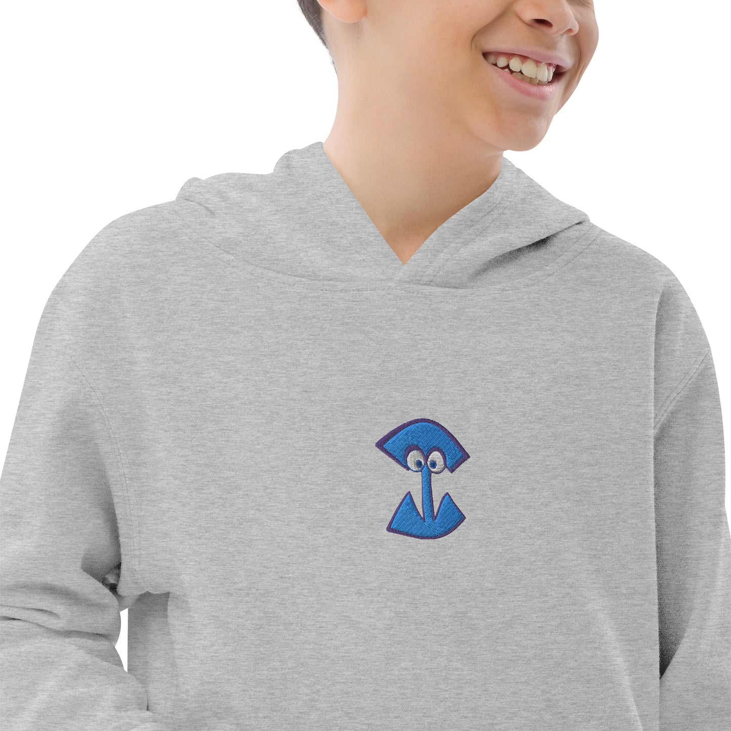 AEIOU "I" Embroidered Kids fleece hoodie