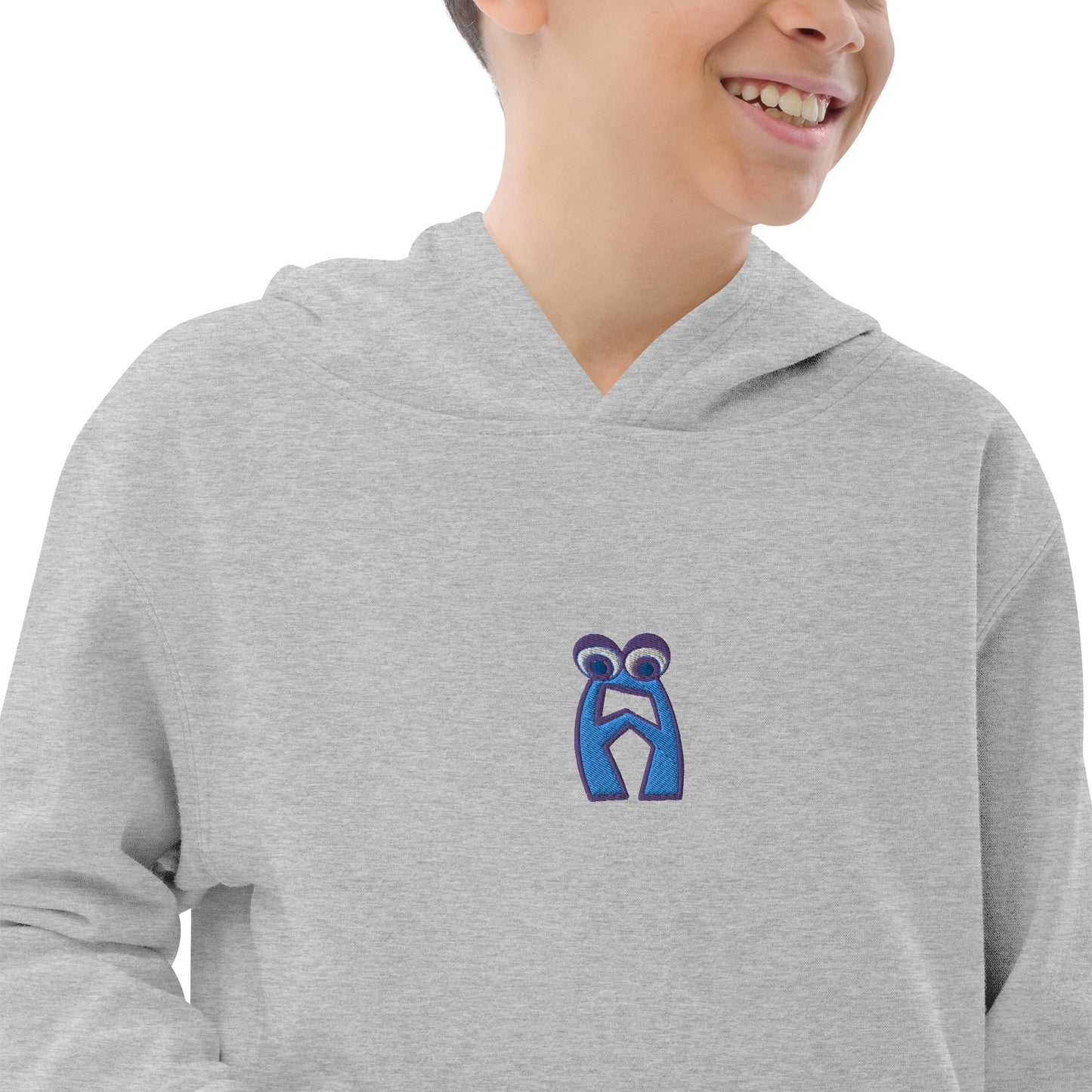 AEIOU "A" Embroidered Kids fleece hoodie