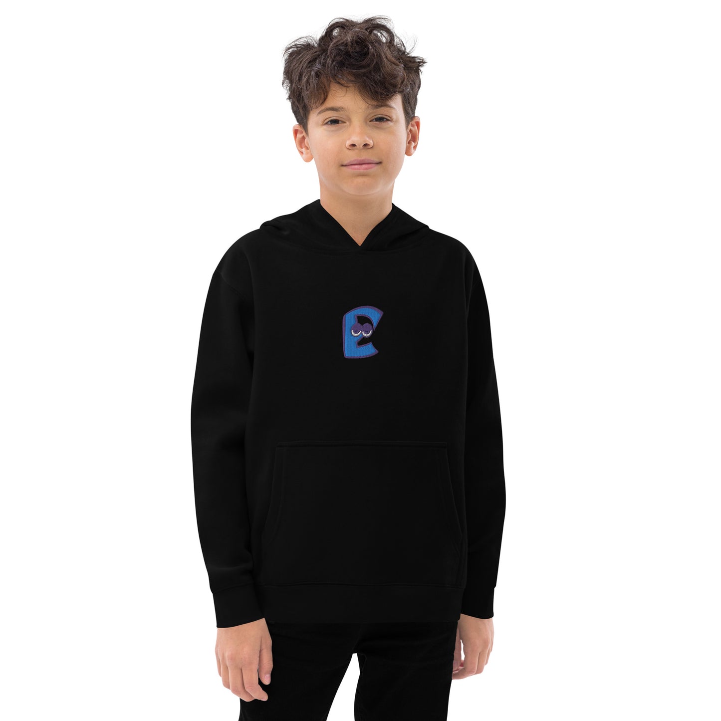 AEIOU "E" Embroidered Kids fleece hoodie