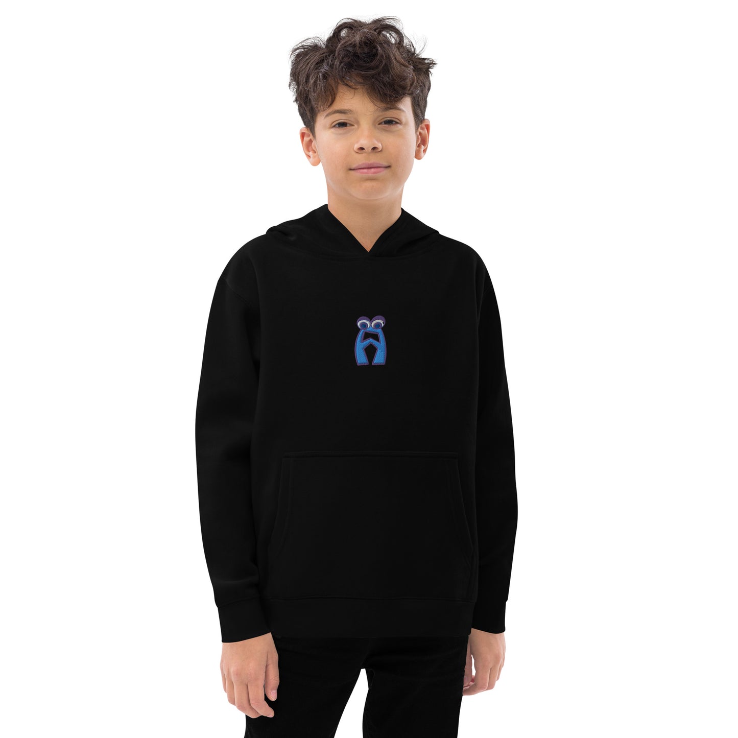 AEIOU "A" Embroidered Kids fleece hoodie