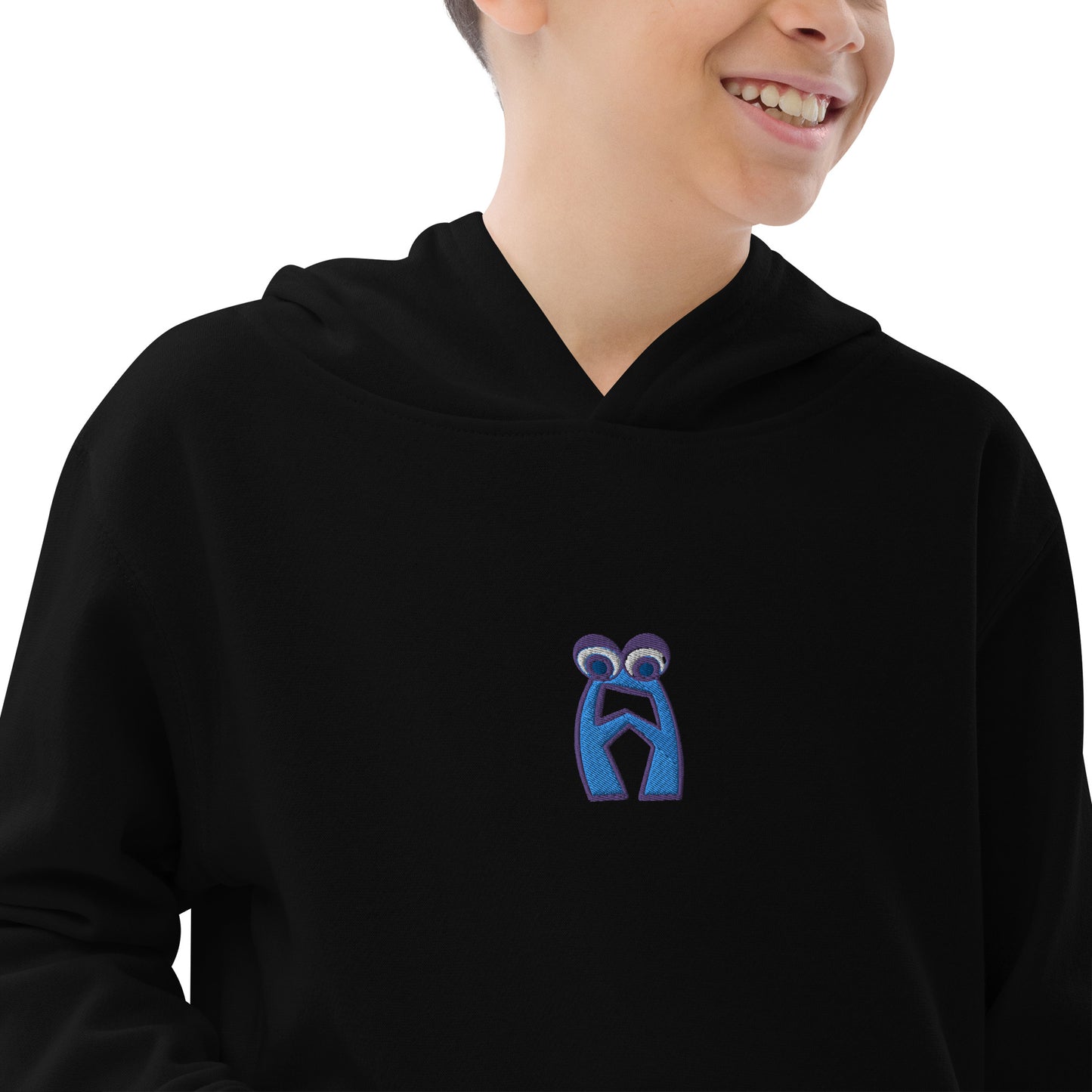 AEIOU "A" Embroidered Kids fleece hoodie