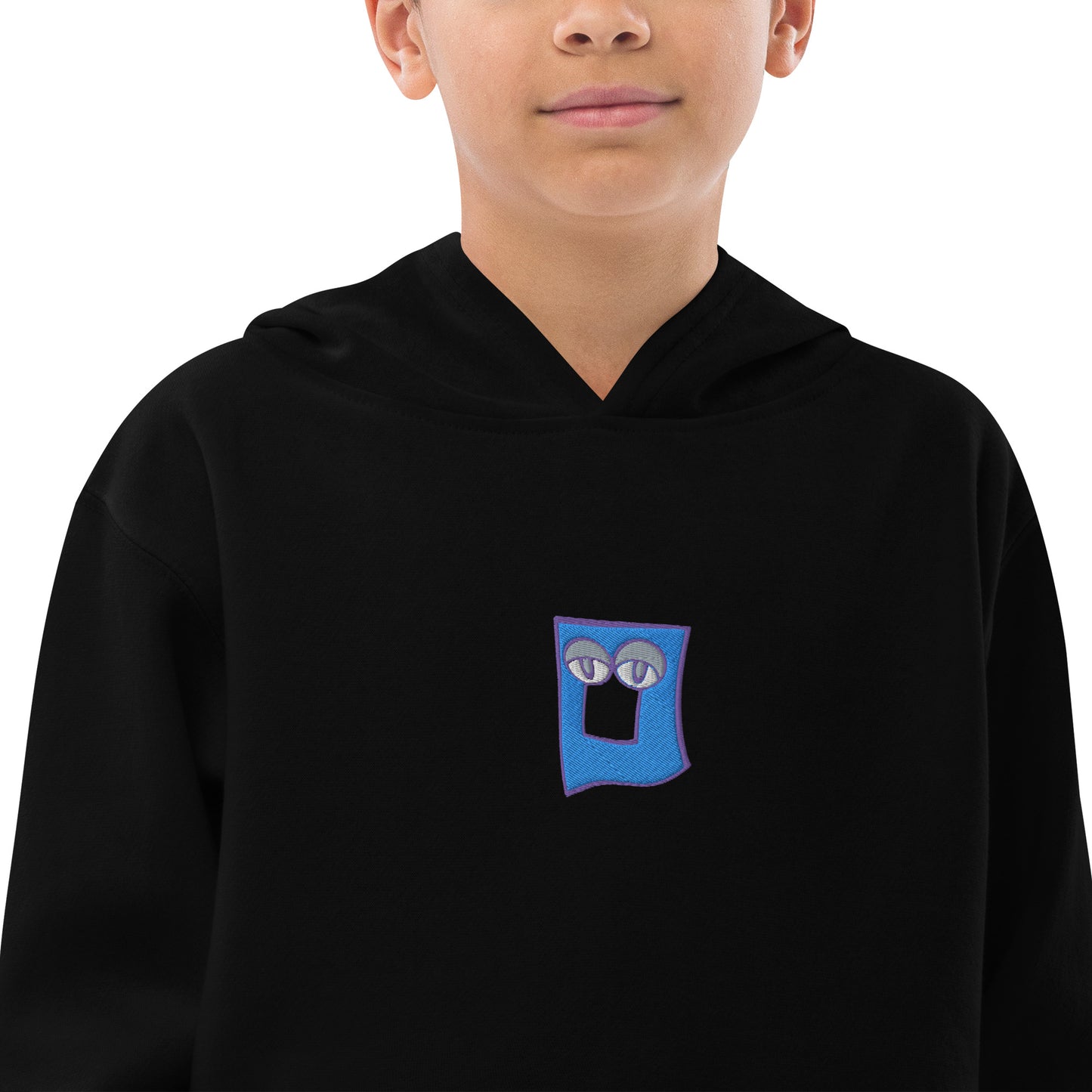 AEIOU "O" Embroidered Kids fleece hoodie