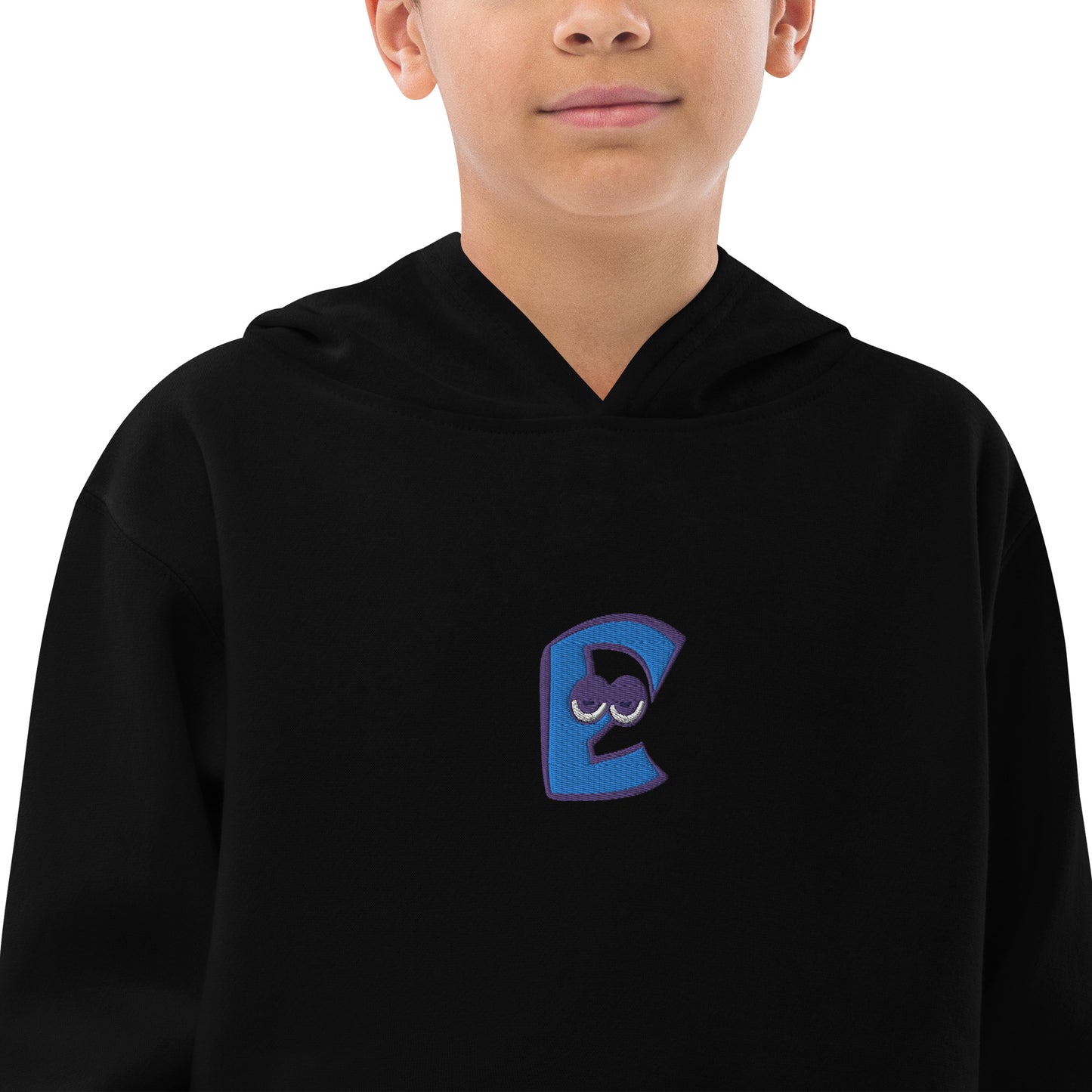 AEIOU "E" Embroidered Kids fleece hoodie