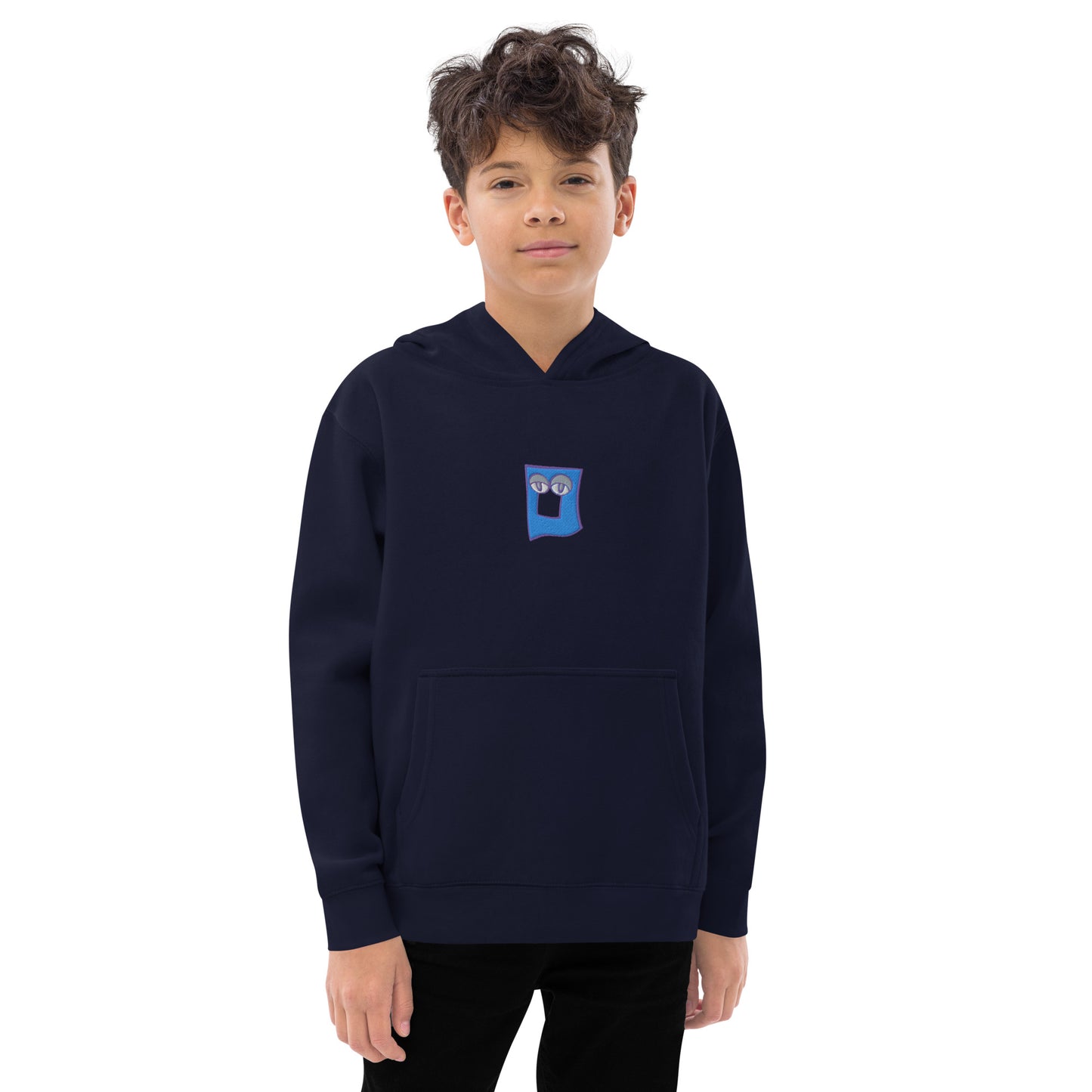 AEIOU "O" Embroidered Kids fleece hoodie