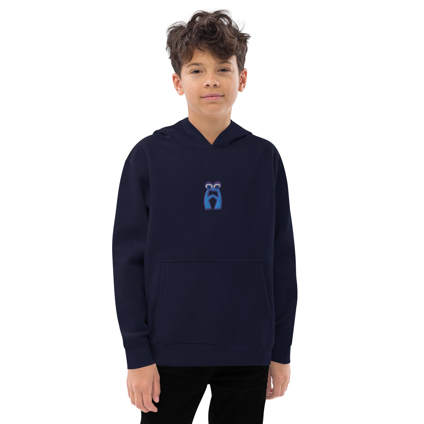 AEIOU "A" Embroidered Kids fleece hoodie