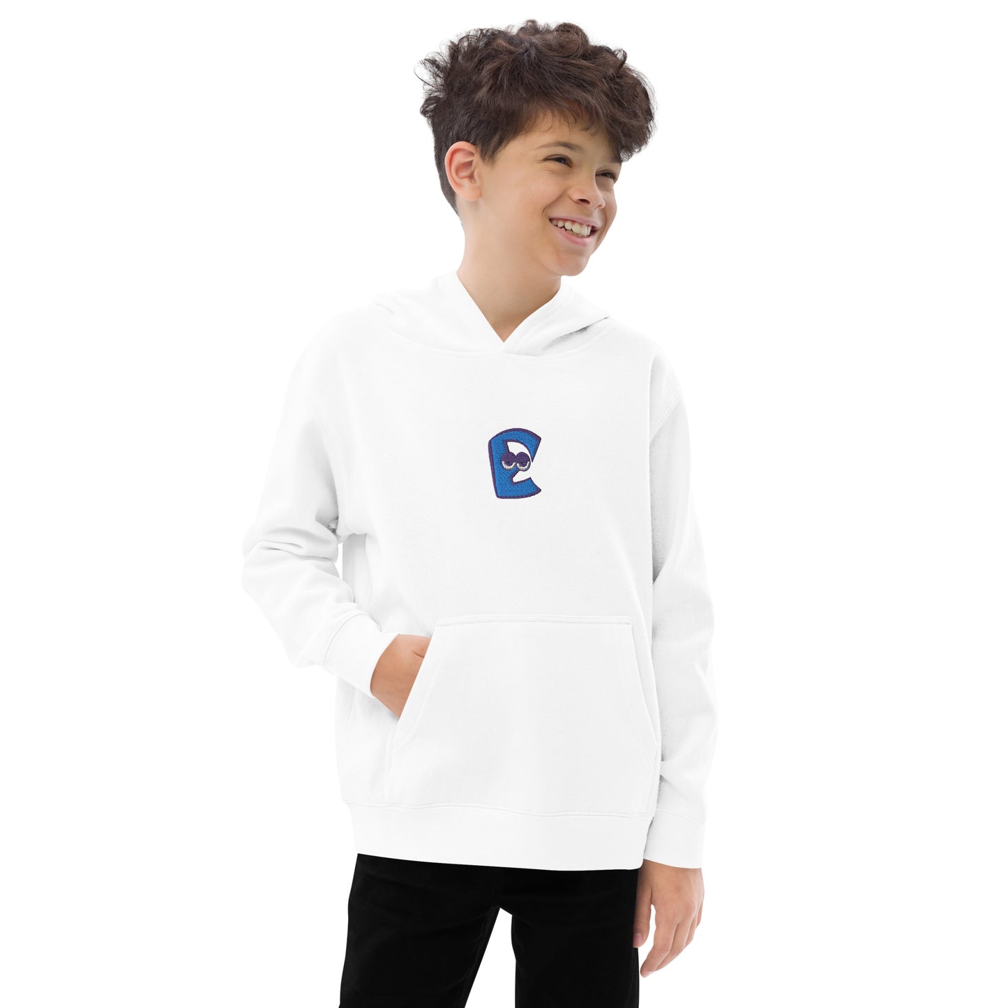 AEIOU "E" Embroidered Kids fleece hoodie