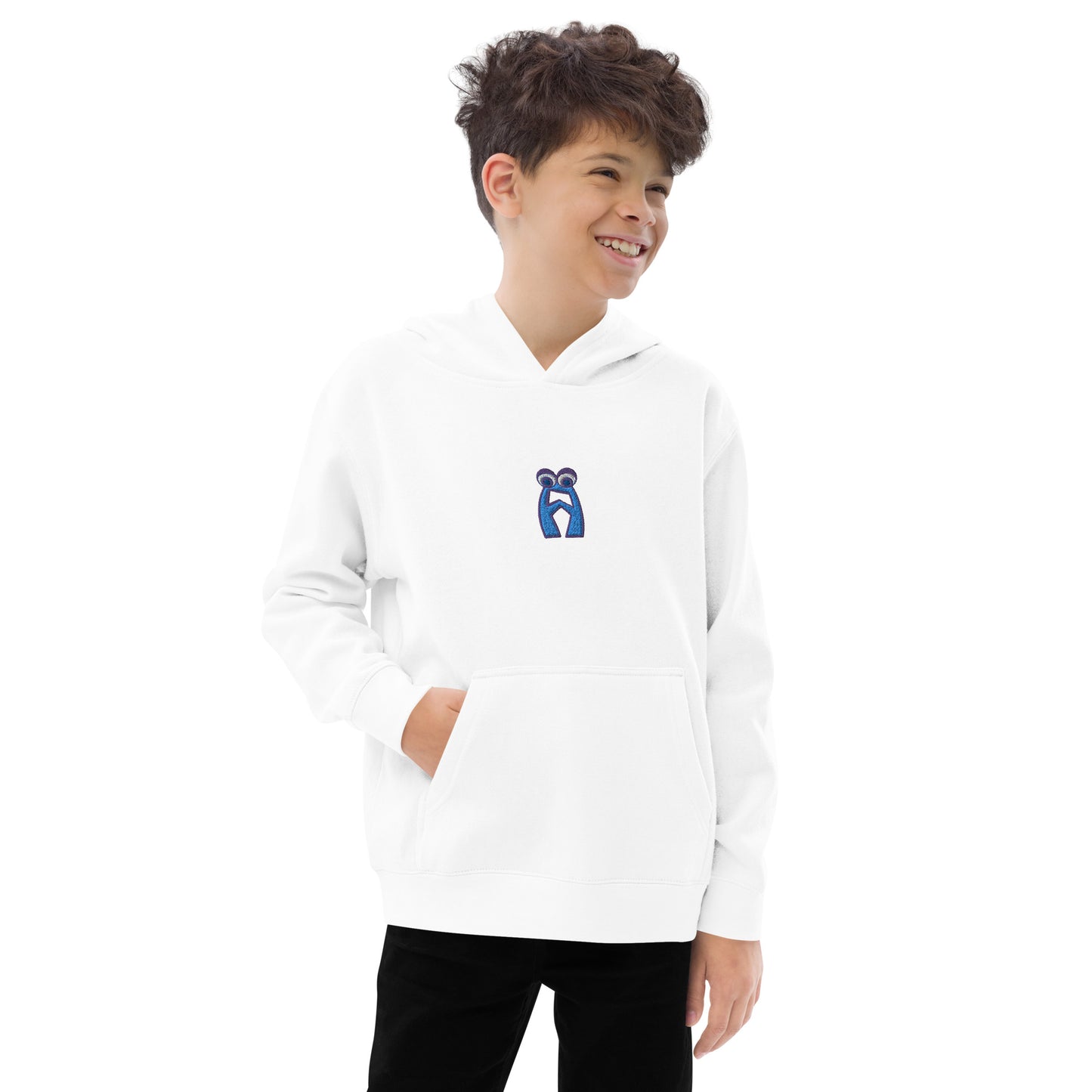 AEIOU "A" Embroidered Kids fleece hoodie