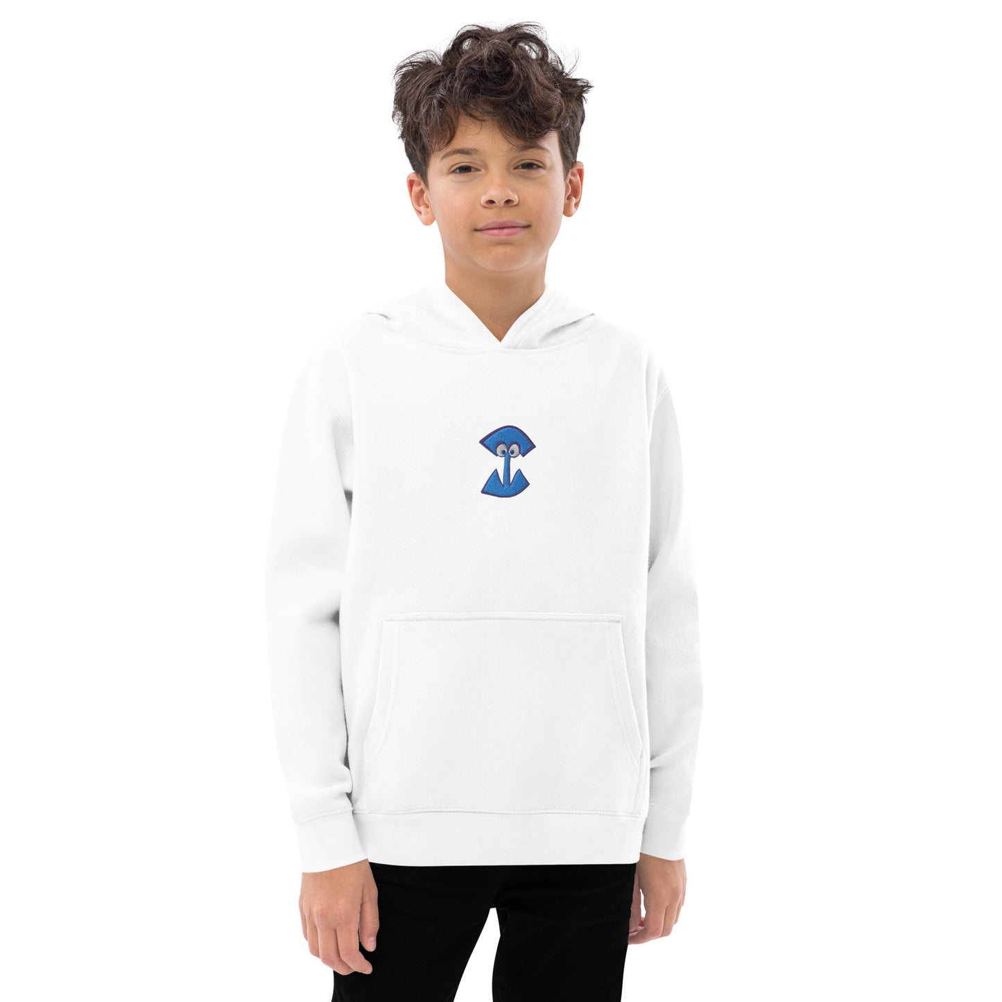 AEIOU "I" Embroidered Kids fleece hoodie
