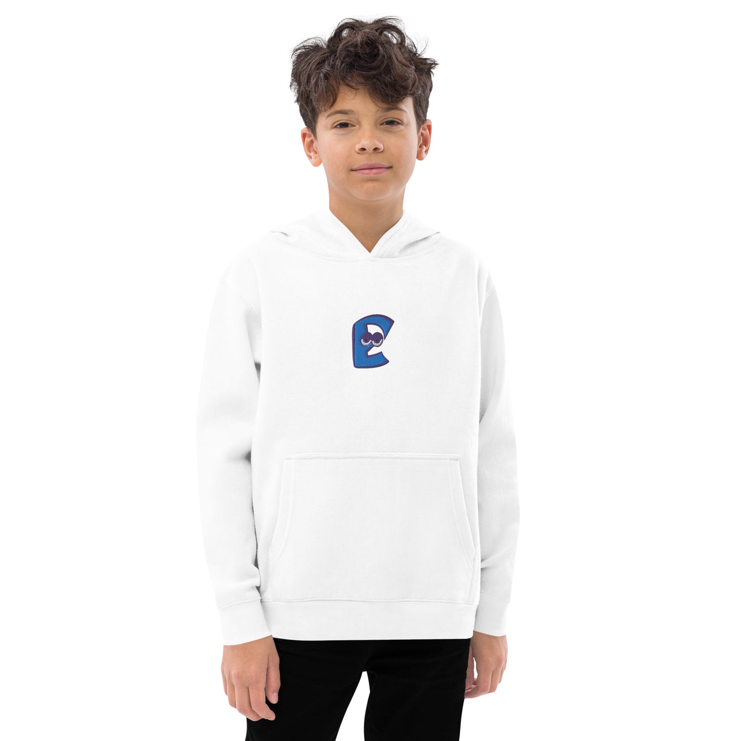 AEIOU "E" Embroidered Kids fleece hoodie