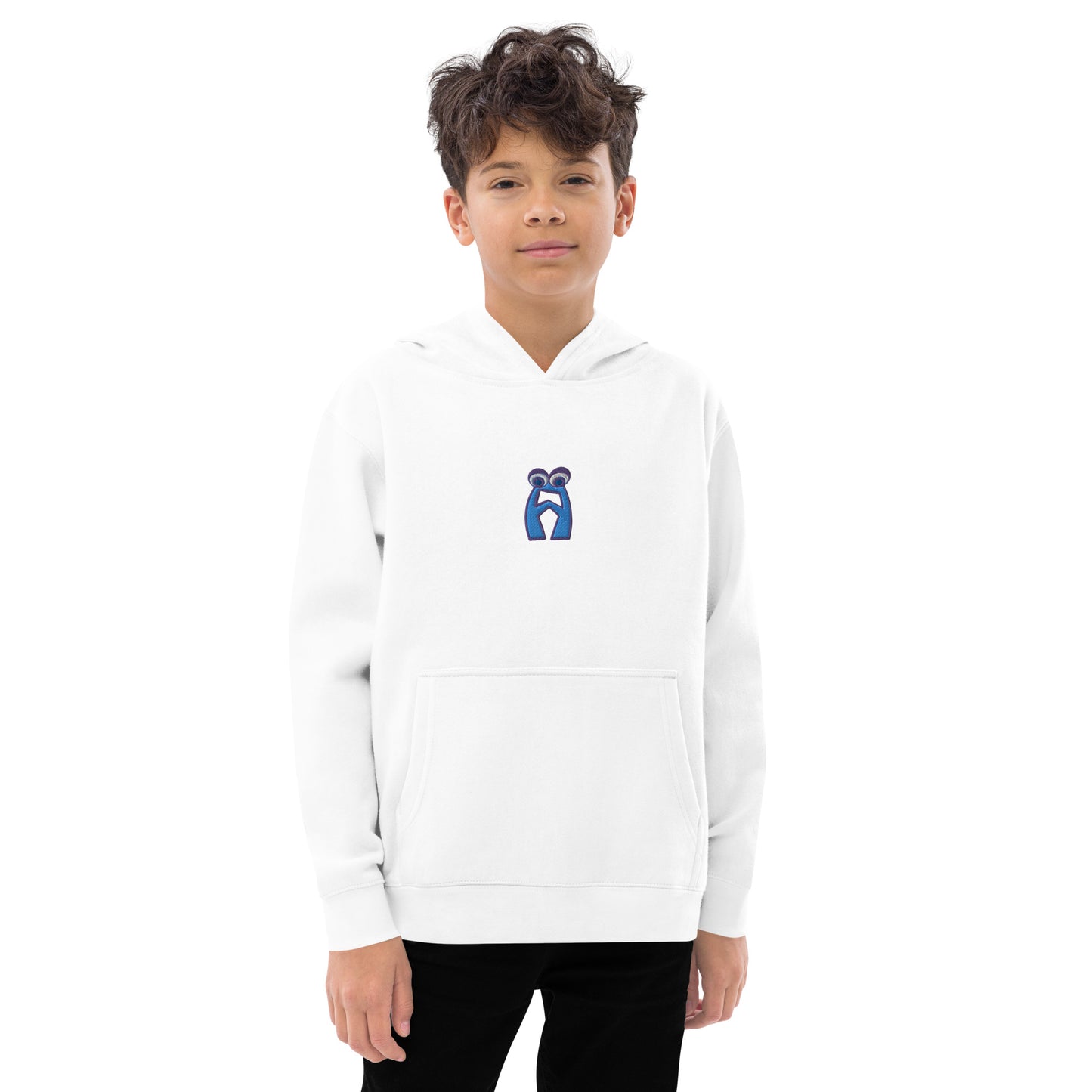 AEIOU "A" Embroidered Kids fleece hoodie