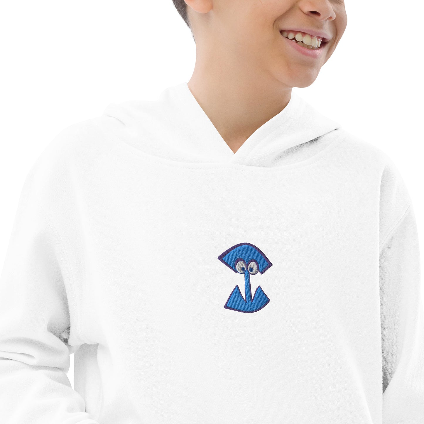 AEIOU "I" Embroidered Kids fleece hoodie