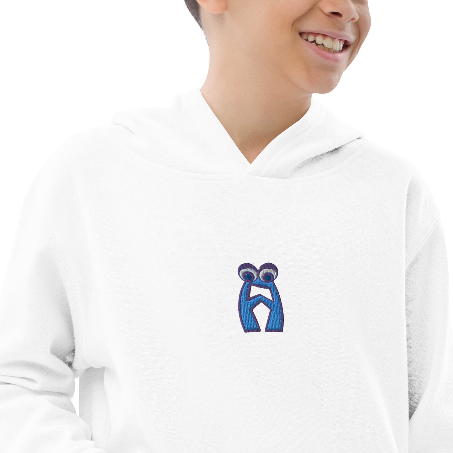 AEIOU "A" Embroidered Kids fleece hoodie