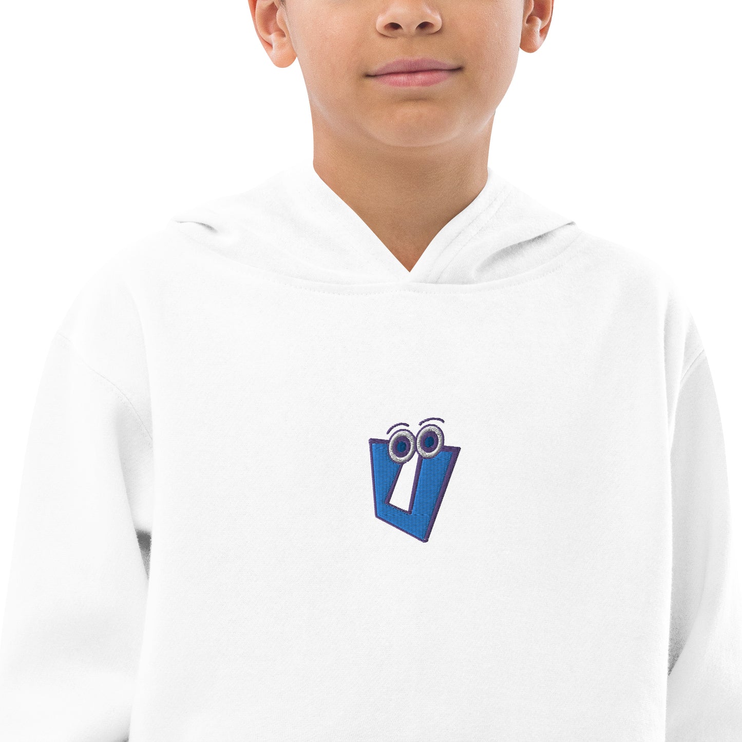 AEIOU "U" Embroidered Kids fleece hoodie