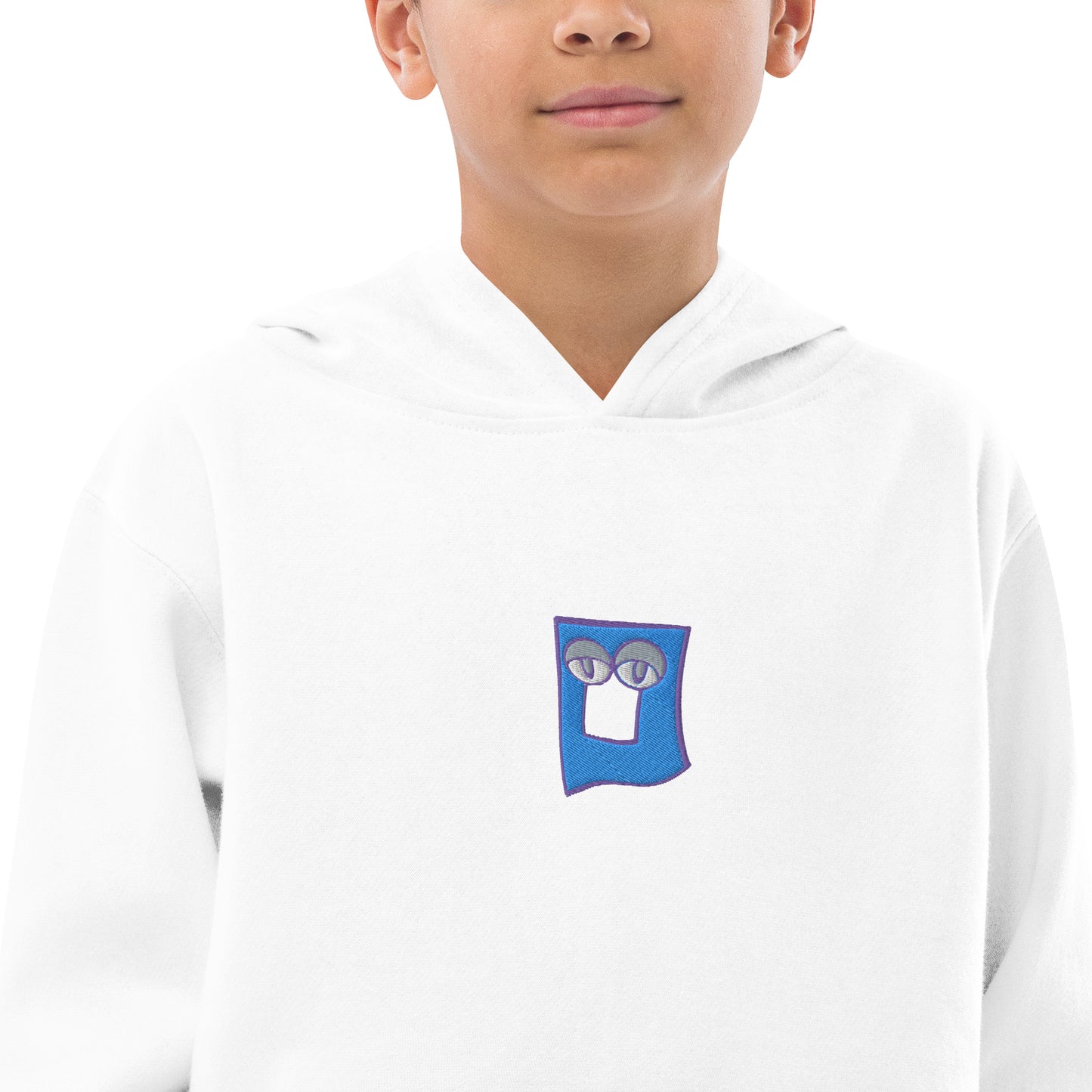 AEIOU "O" Embroidered Kids fleece hoodie