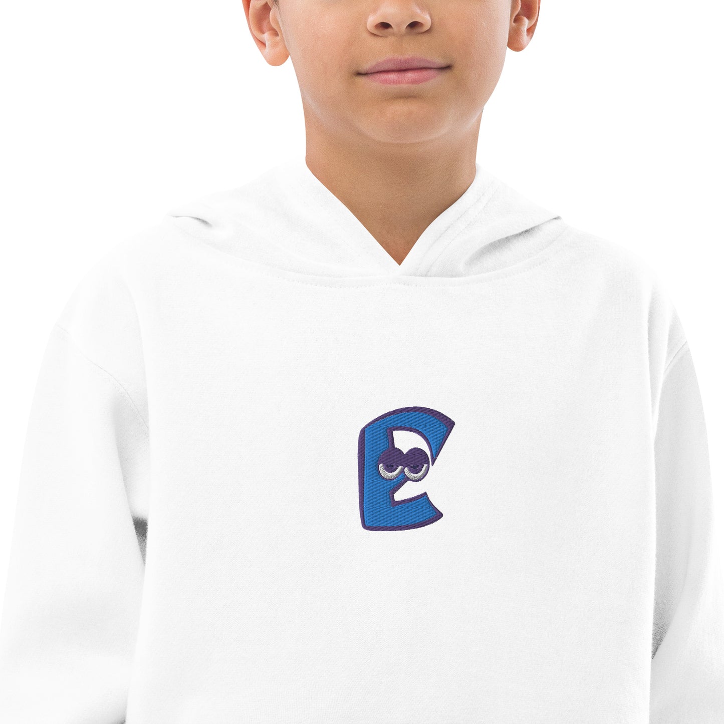 AEIOU "E" Embroidered Kids fleece hoodie