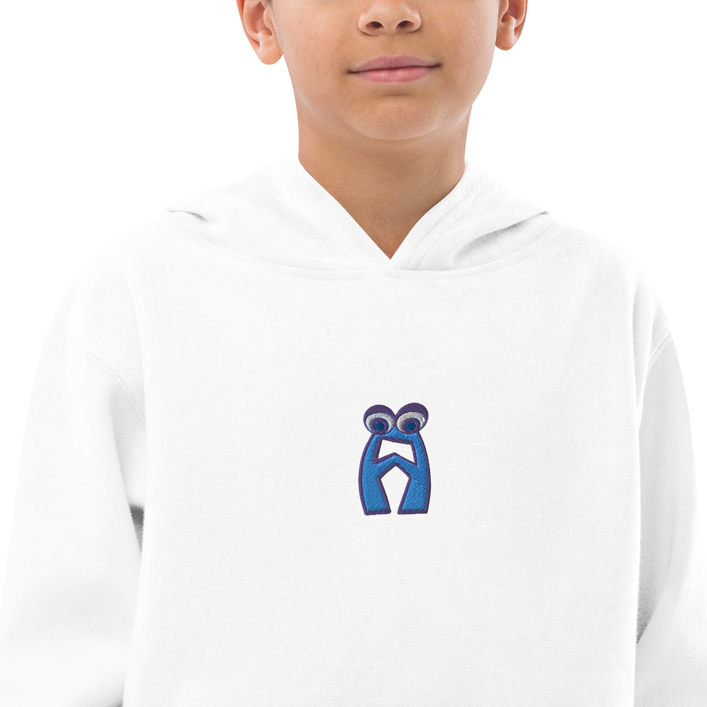 AEIOU "A" Embroidered Kids fleece hoodie