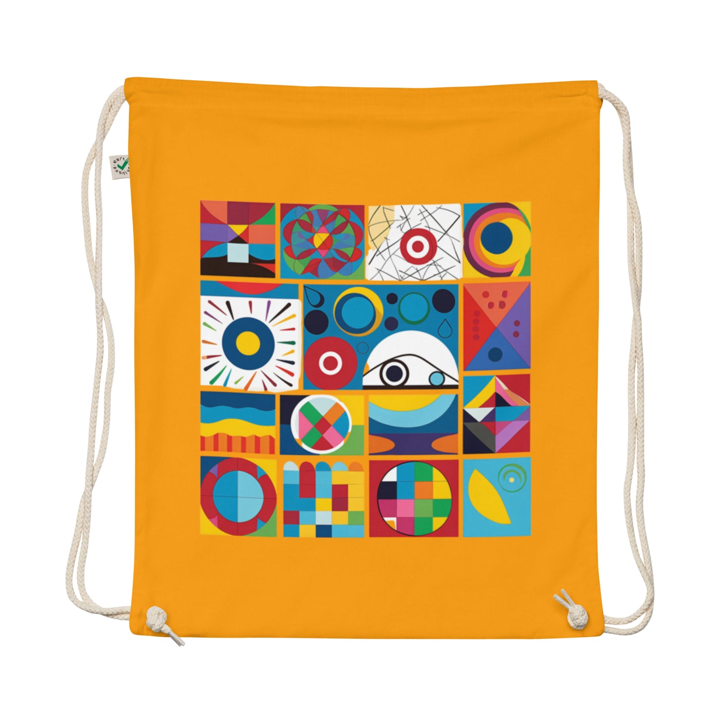 Elements of Art #13 Organic cotton drawstring bag