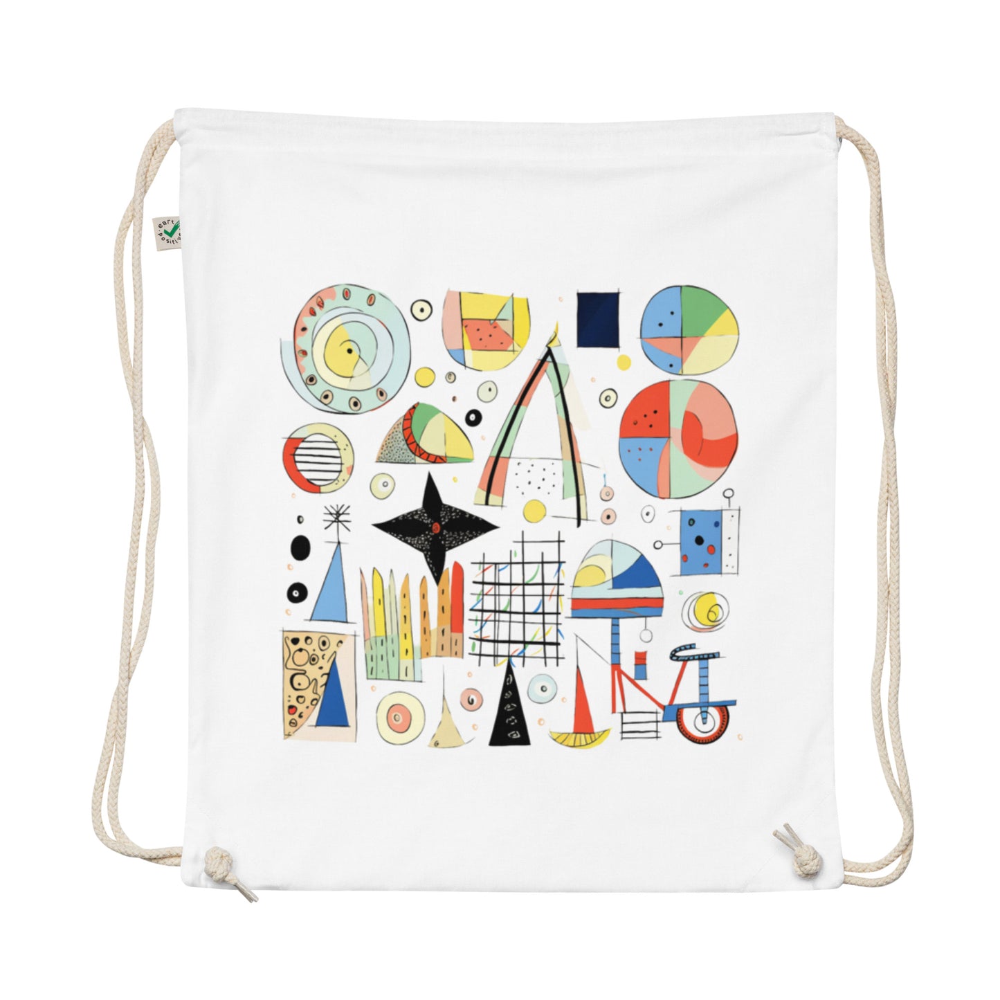 Elements of Art #04 Organic cotton drawstring bag