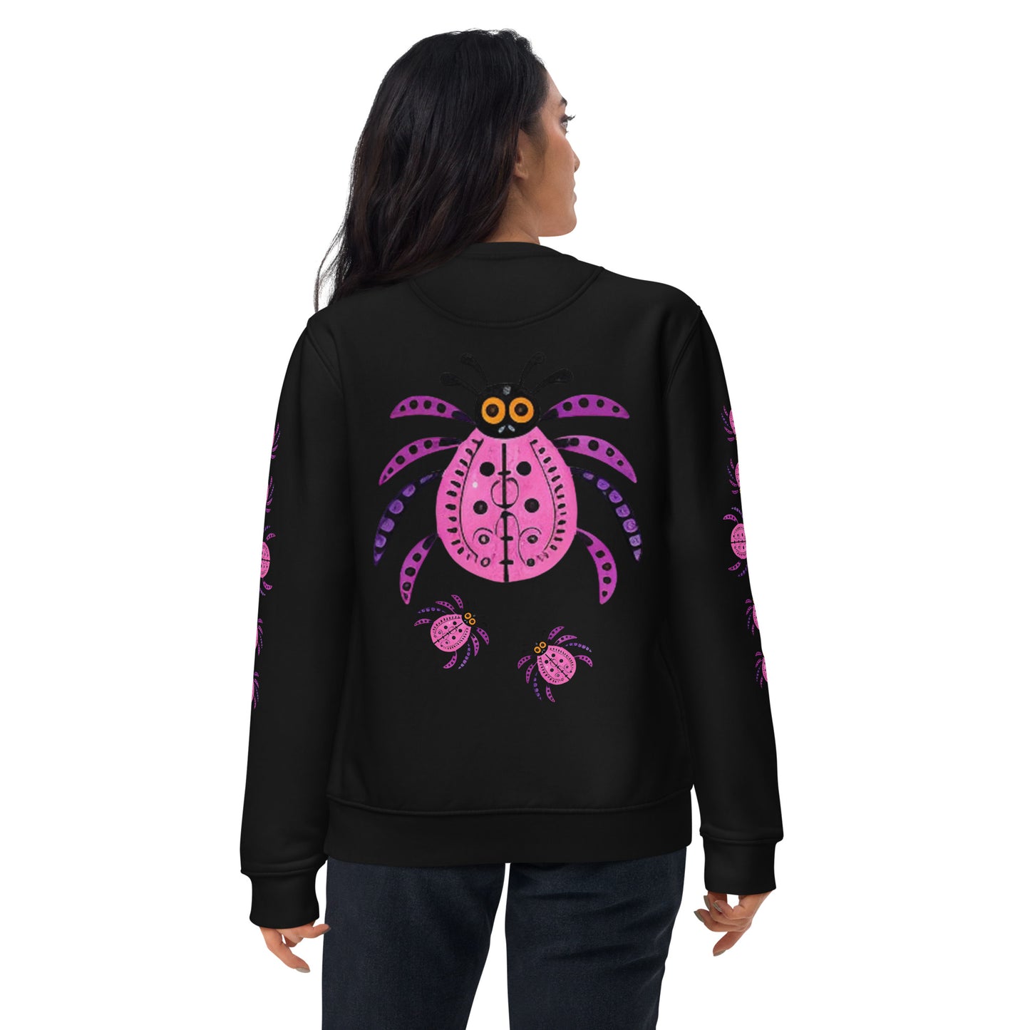 Striped Spider Critter #03 Unisex eco sweatshirt