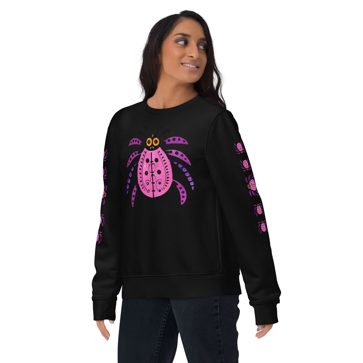 Striped Spider Critter #03 Unisex eco sweatshirt