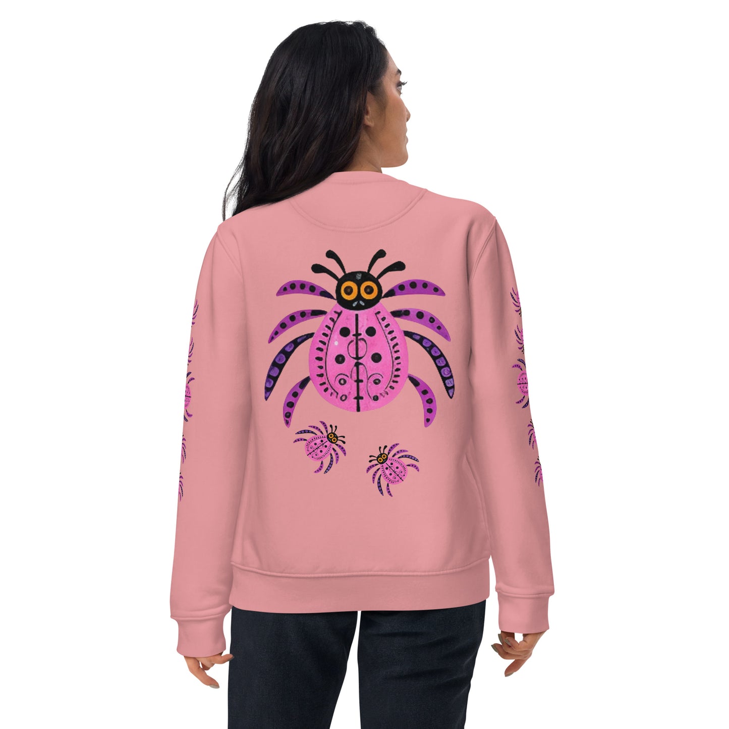 Striped Spider Critter #03 Unisex eco sweatshirt