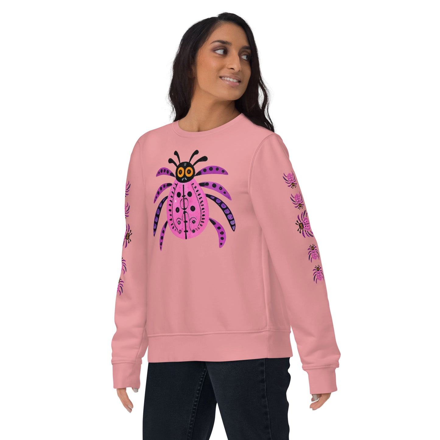 Striped Spider Critter #03 Unisex eco sweatshirt