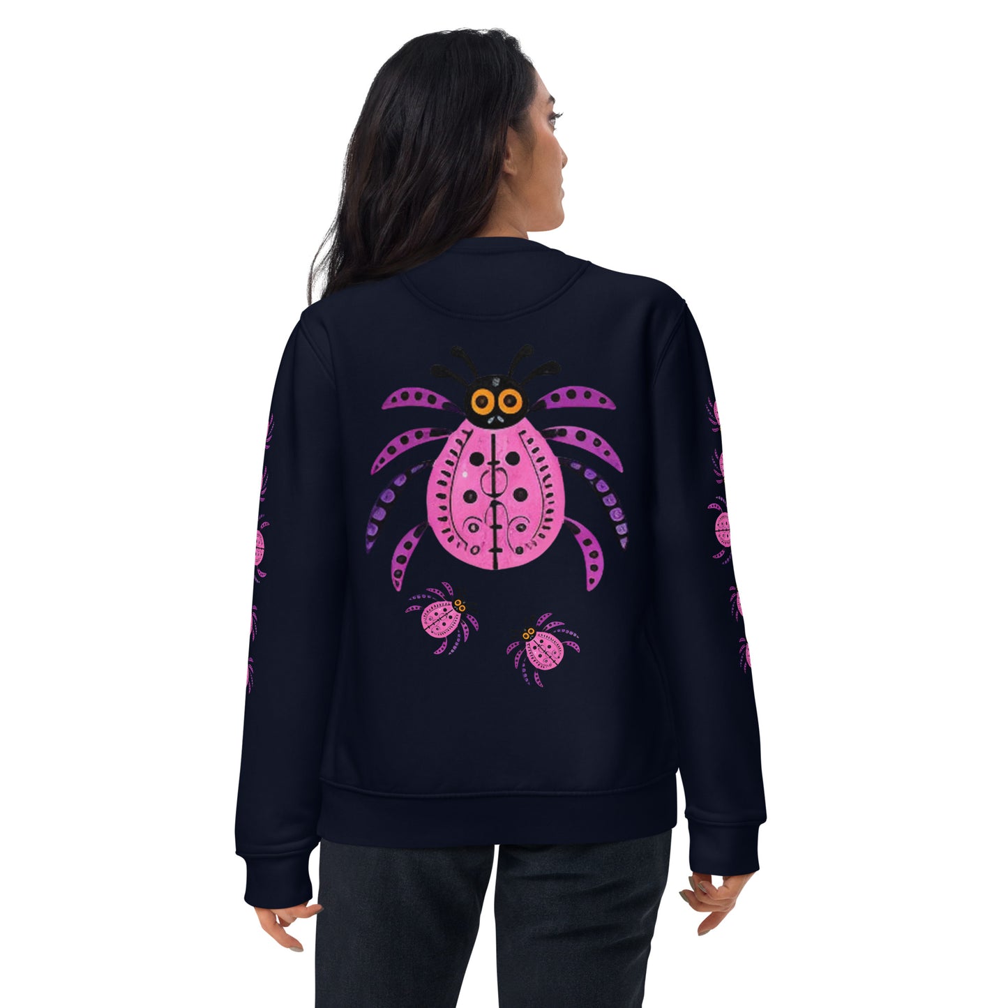 Striped Spider Critter #03 Unisex eco sweatshirt