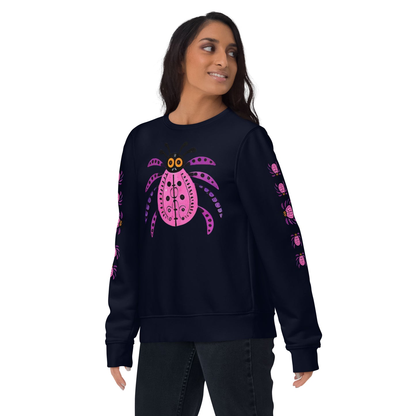 Striped Spider Critter #03 Unisex eco sweatshirt