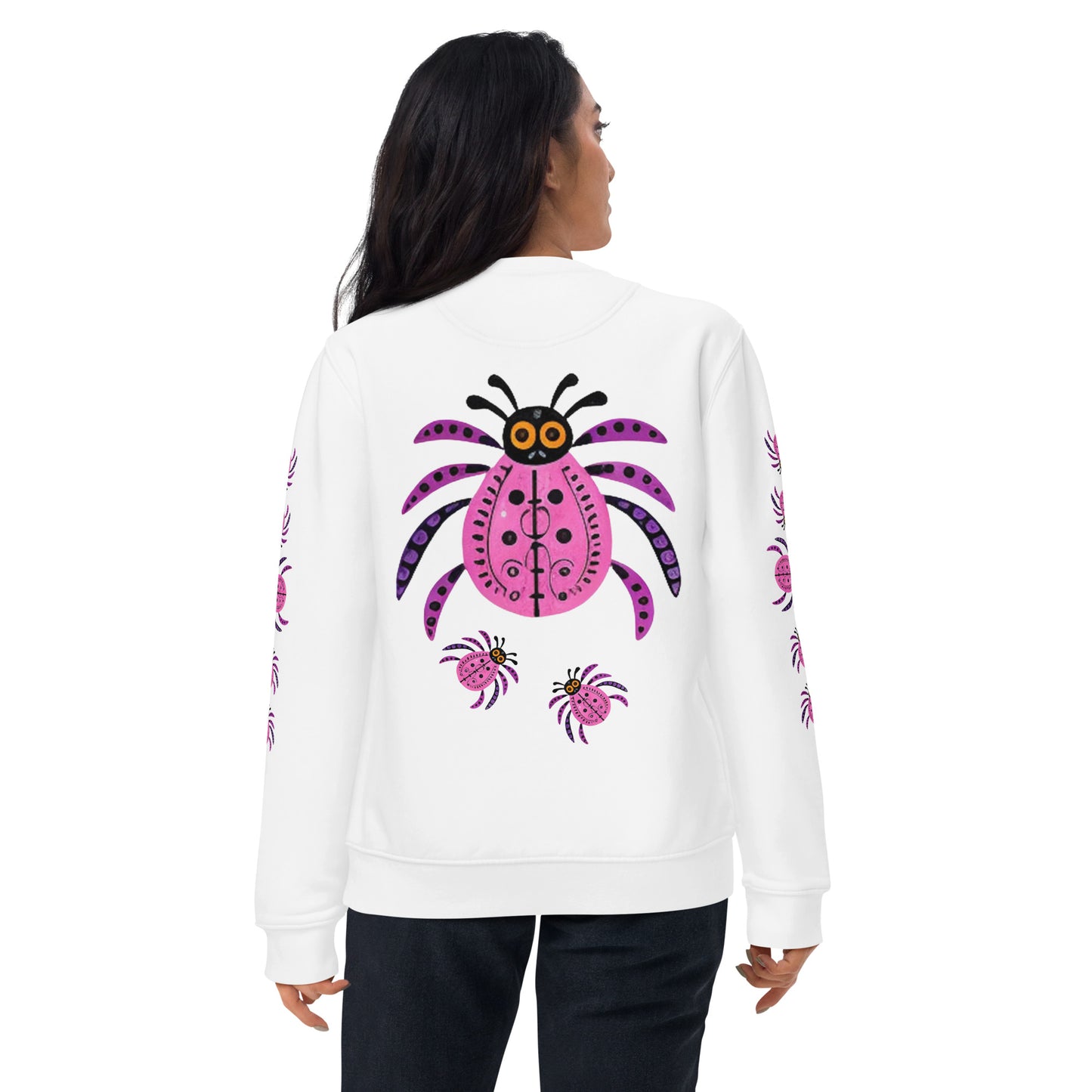 Striped Spider Critter #03 Unisex eco sweatshirt