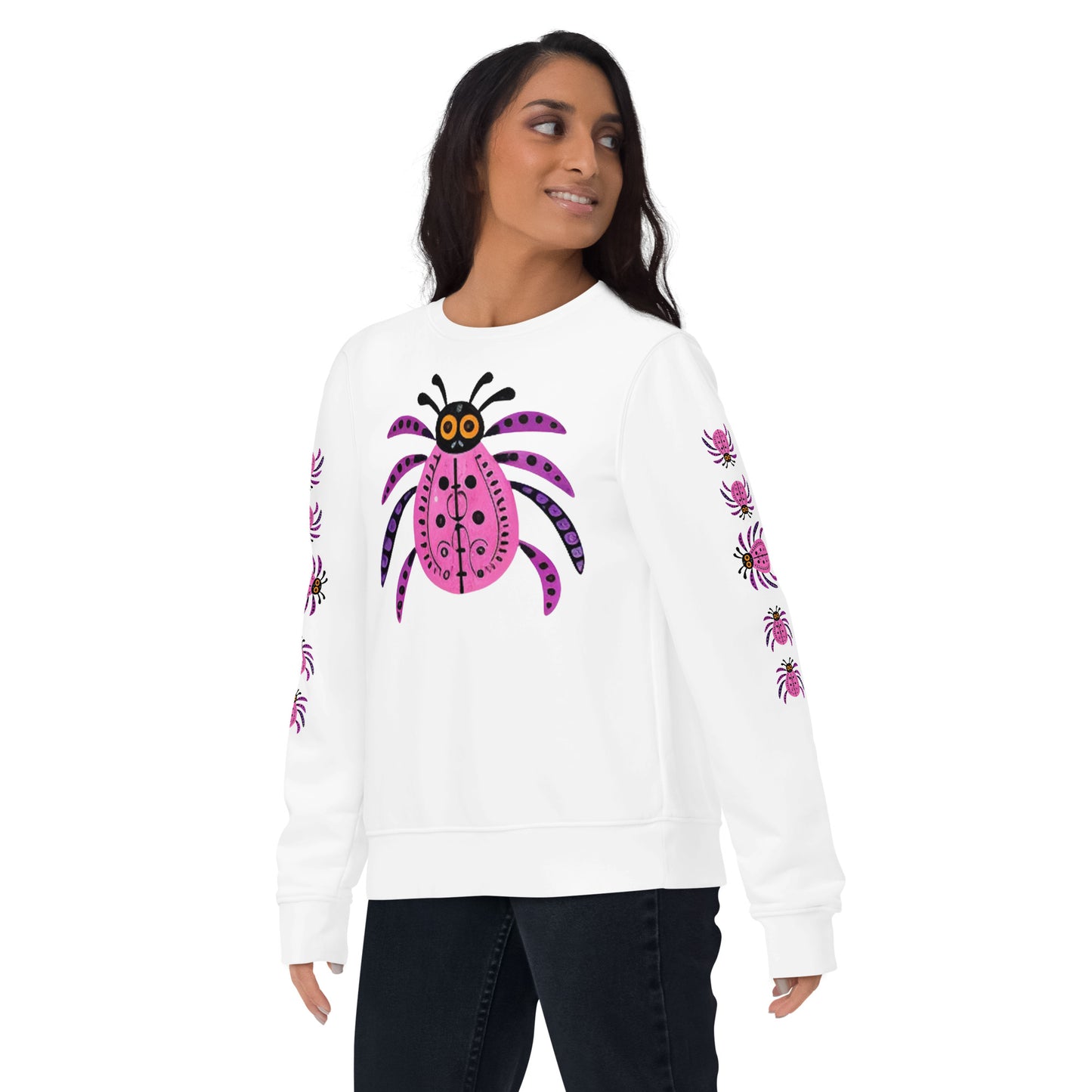 Striped Spider Critter #03 Unisex eco sweatshirt