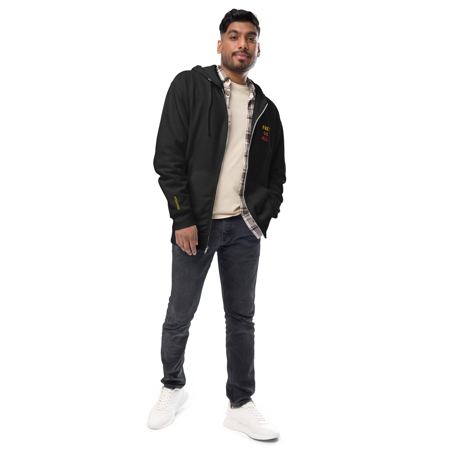 2023 Edu Family Reunion Free Us All #Power #Purpose Unisex fleece zip up hoodie