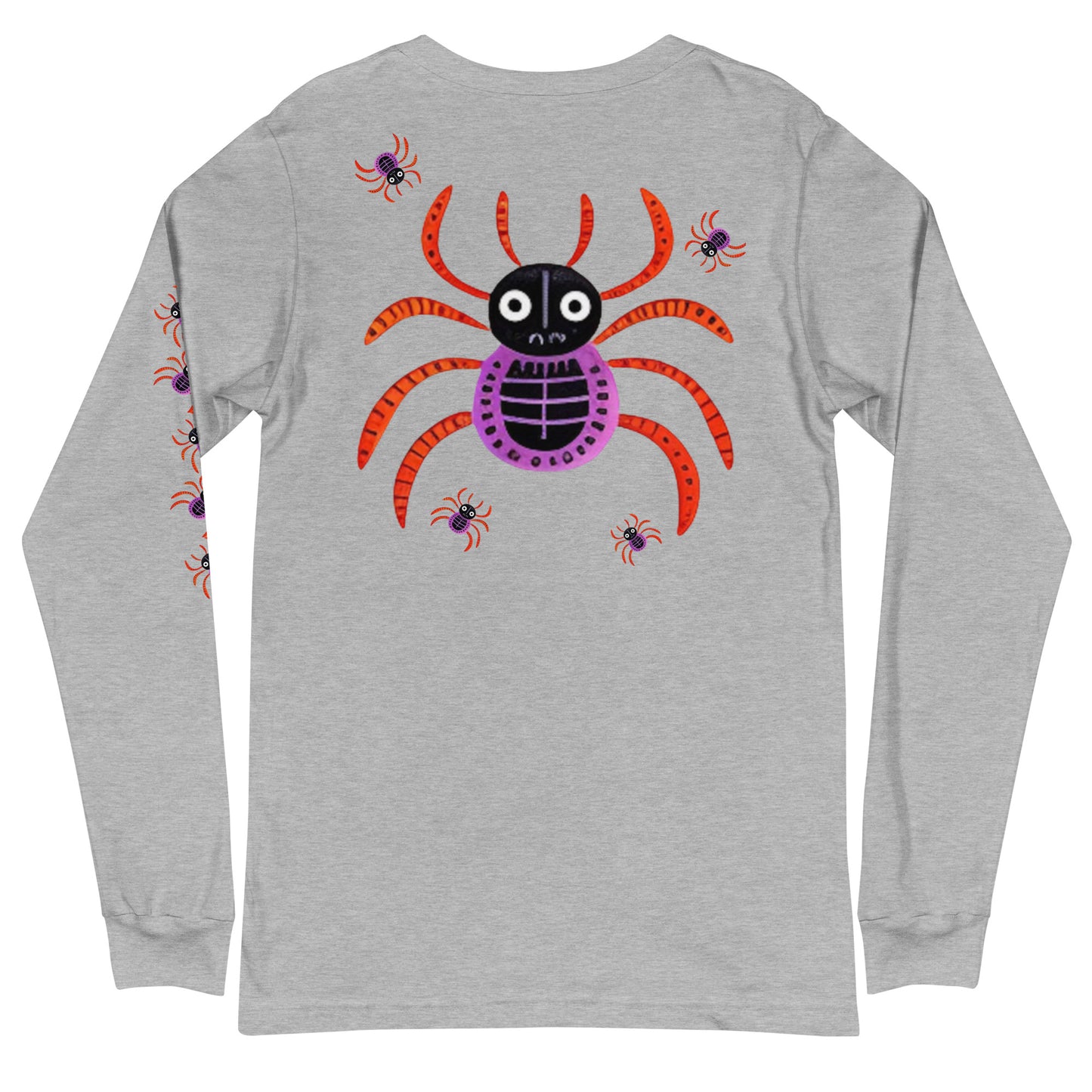 Striped Spider Critter #01 Unisex Long Sleeve Tee