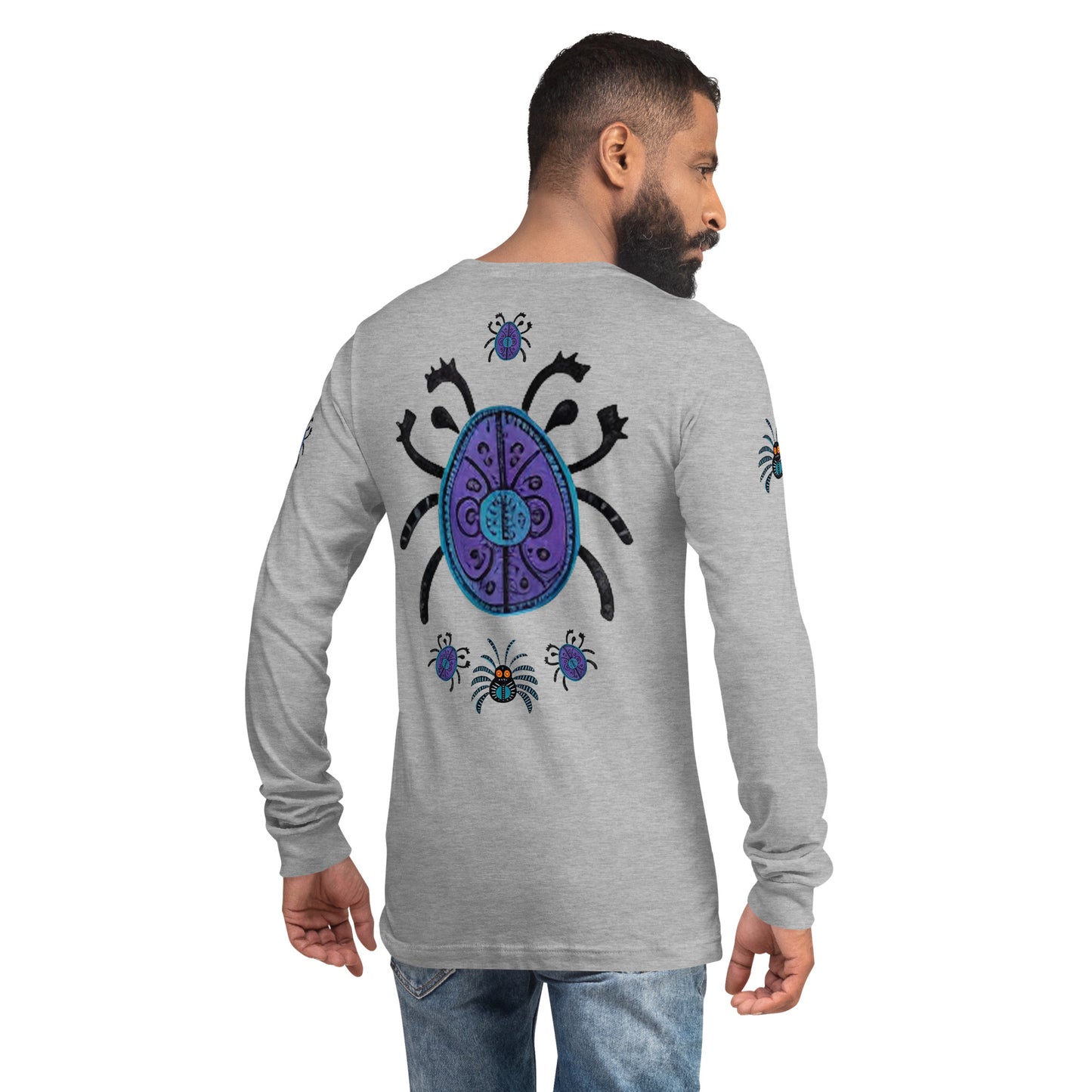 Striped Spider Critter #04 Unisex Long Sleeve Tee