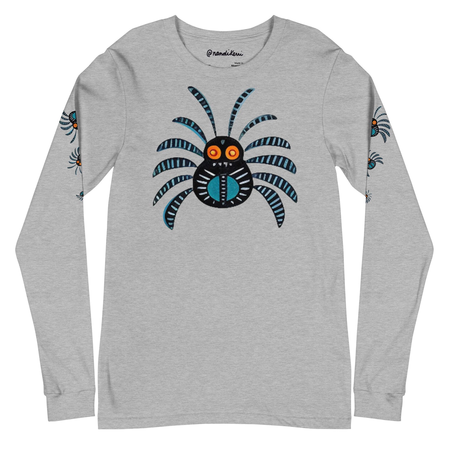 Striped Spider Critter #02 Unisex Long Sleeve Tee