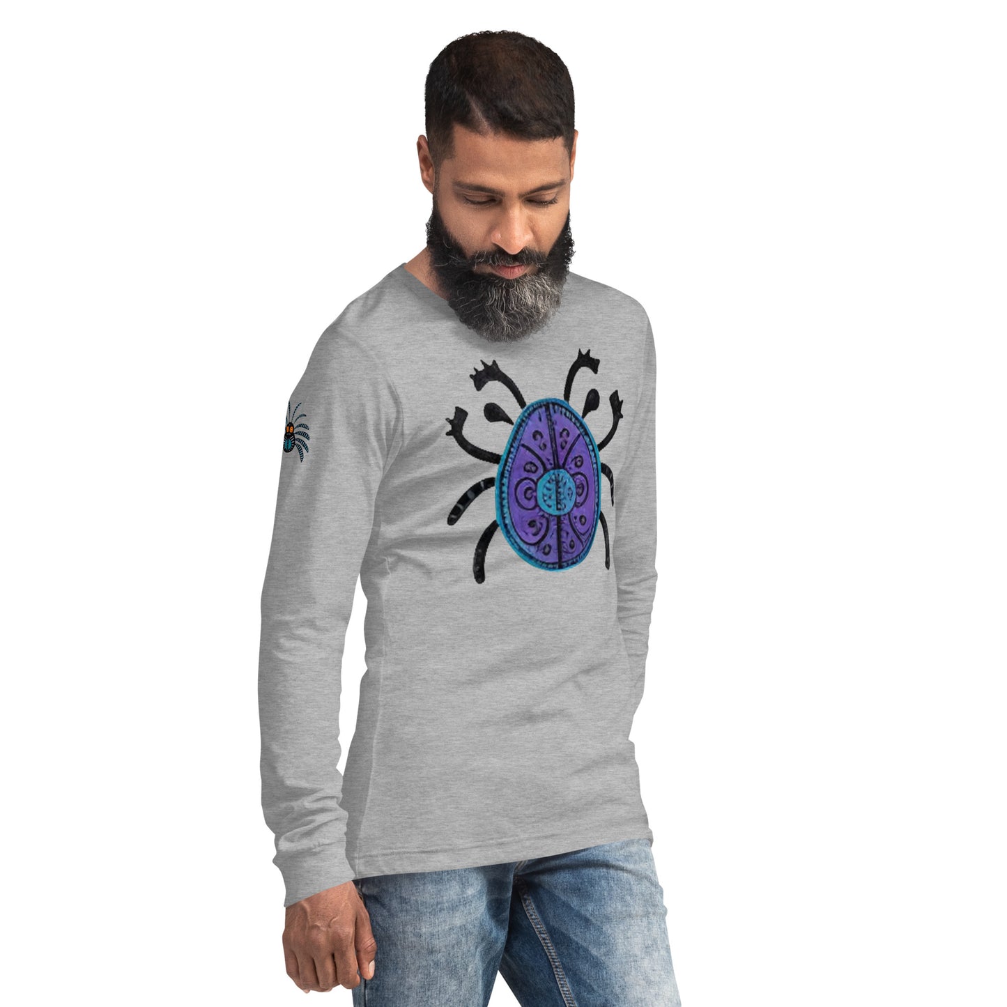 Striped Spider Critter #04 Unisex Long Sleeve Tee