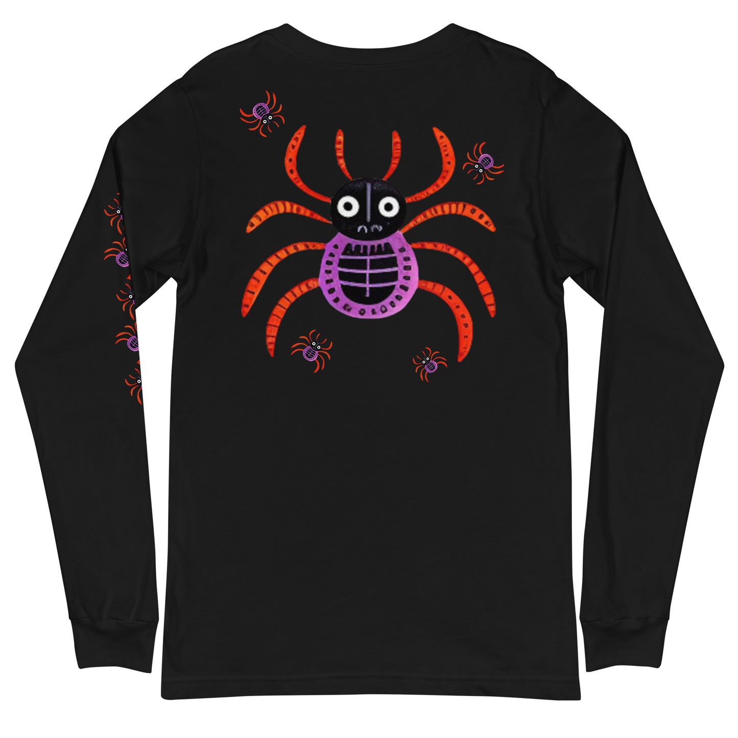 Striped Spider Critter #01 Unisex Long Sleeve Tee